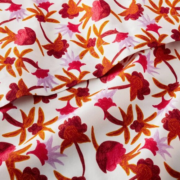 Opalhouse Natalia Floral Twin/TwinXL Printed Cotton Percale Sheet Set NWT - Picture 2 of 3